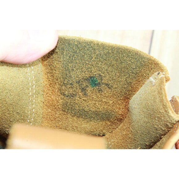 LL Bean Brown Leather Lace Up Round Toe Unlined Ankle Duck Boots Size 8 - Picture 10 of 10